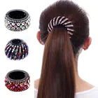 Заколка-гнездо для волос женская, со стразами