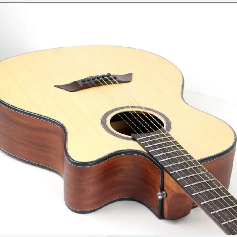 Гитара акустическая электрическая все Сапеле ель стальная струна 40 дюймов ABody