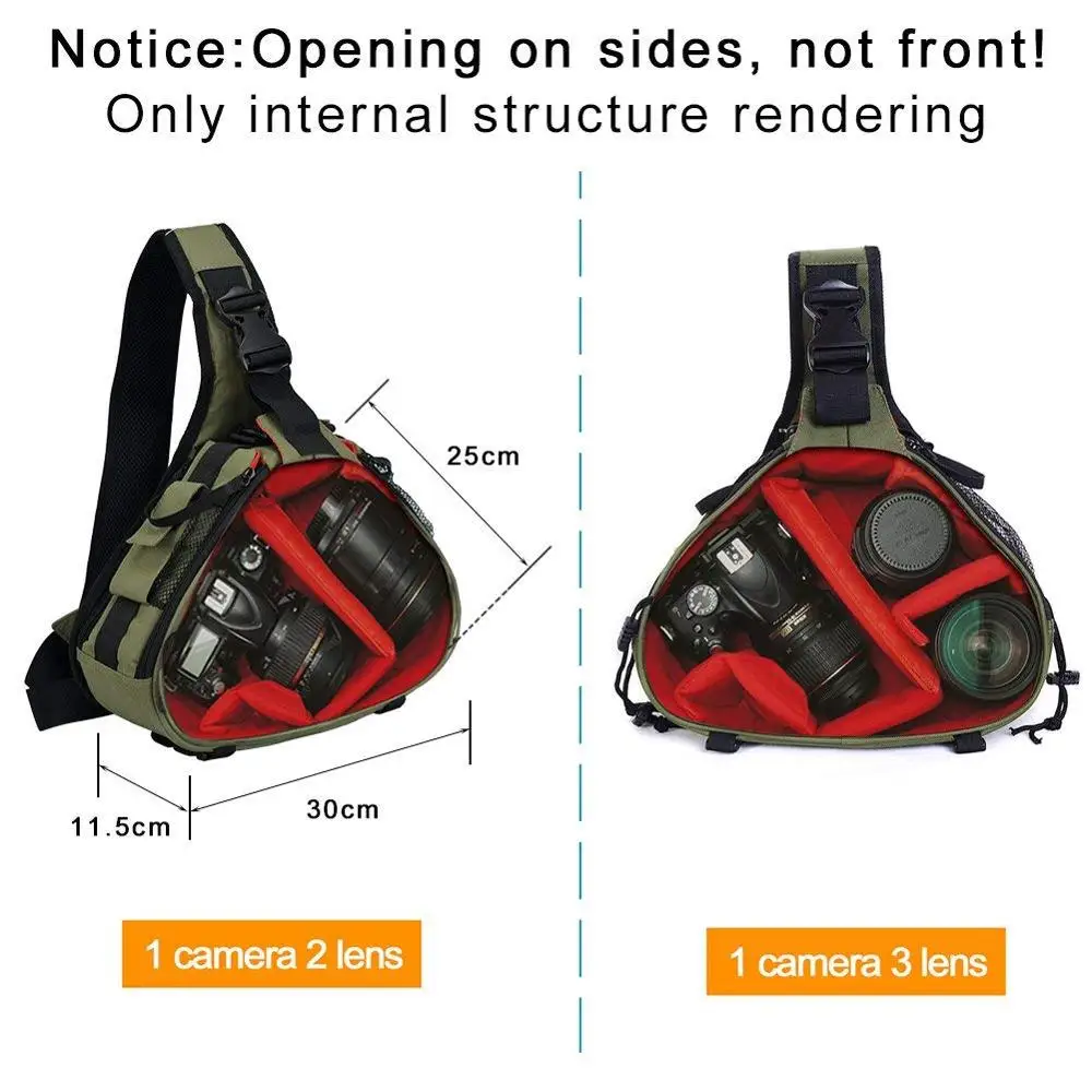 DSLR камера сумка слинг сумки через плечо водонепроницаемый фото рюкзак стеганая
