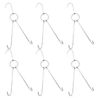 6 шт., двойные крючки для мяса, из нержавеющей стали