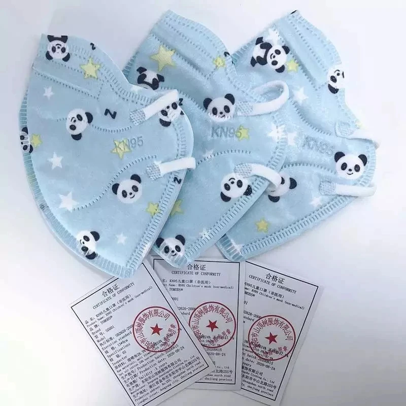 

Cartoons 5 Layers KN95 Mask Kid Safety Protective FPP2 Face Mask 95% Filtration Mascarillas DustProof Respirator Child Mouth Cap