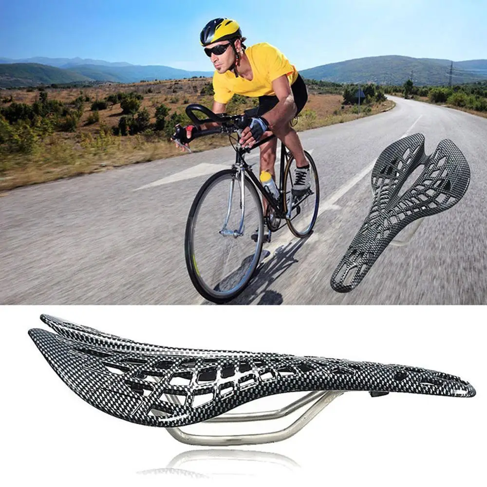 

Mountain Road Bicycle Saddle Carbon Fiber Racing Bike Riding Bicycle Hollow Saddle Seat Bike Parts Cycling Equipment 40DC14