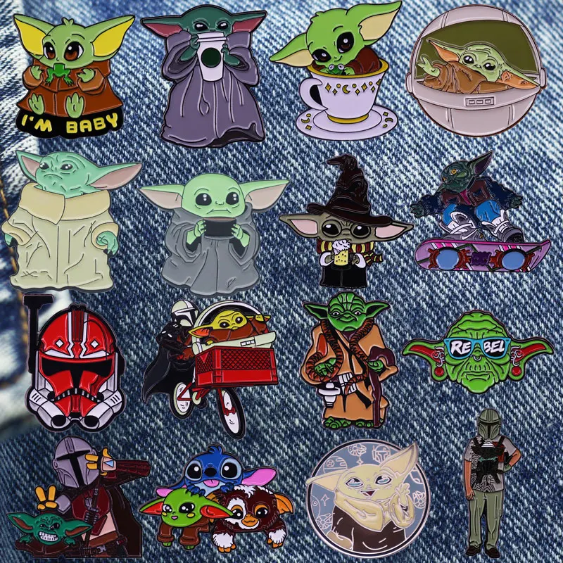 

Cute Cartoon Comic Brooch Interesting Metal Enamel Badge Denim Jacket Backpack Pin Decoration Children Fashion Jewelry Gifts