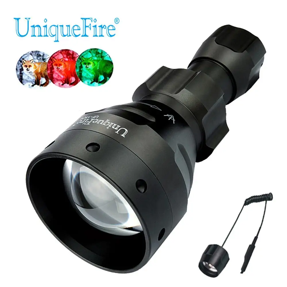 Регулируемый светодиодный фонарик UniqueFire 1504 T67 XPE с фокусом 3 м выпуклыми линзами 67
