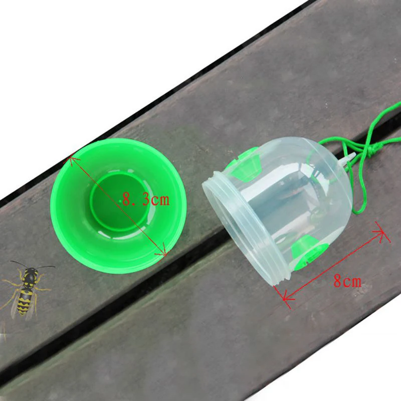 

1pcs Effective Wasp Trap Outdoor Garden Courtyard Insect Catcher Green Color Hanging Trapper Pest Repeller Hanging On Tree Tools