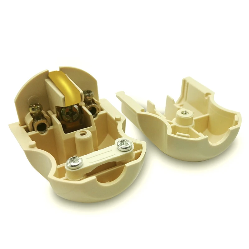 Штепсельная Вилка европейского стандарта с 2 круглыми штырьками для мужчин и