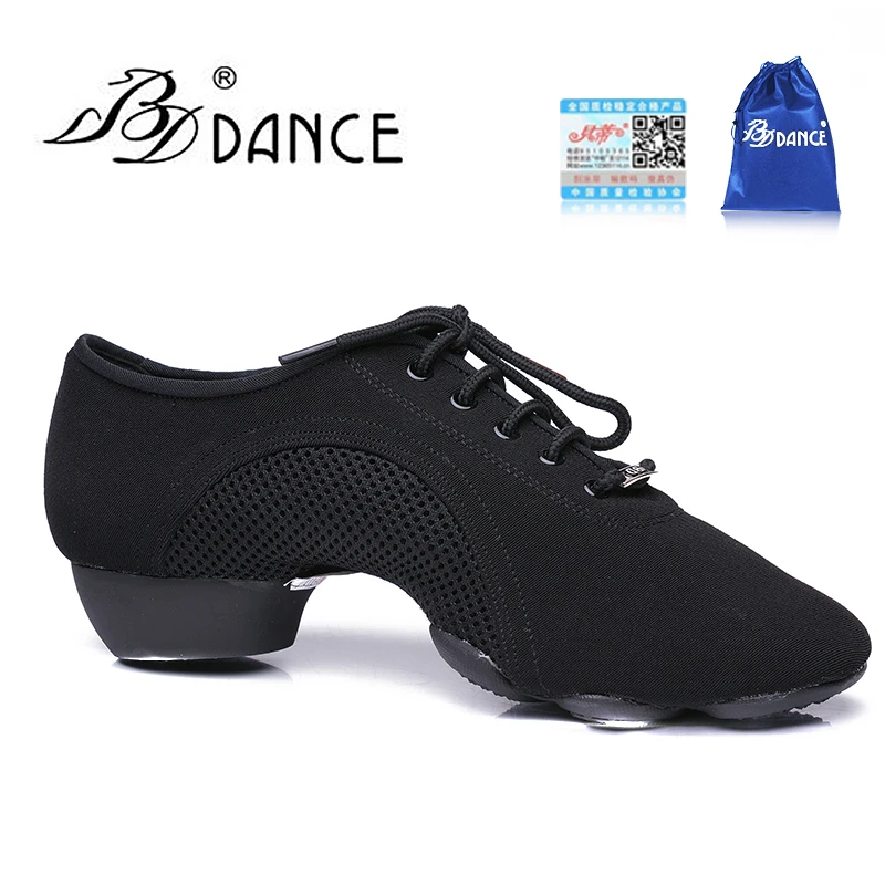 TOP BDDANCE Latin Dance Shoes  WOMEN SHOE Jazz Modern Oxford Cloth Non-slip Rubber Sole BD JW-1 Sweat Durable Clearance FREE BAG