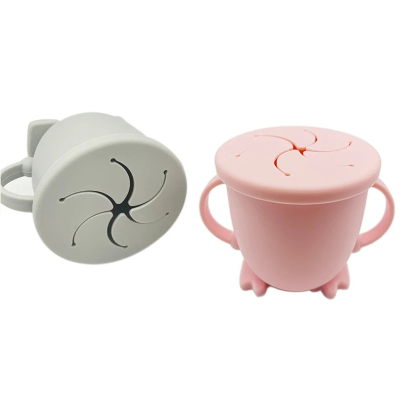 

200ML Baby Infant Learning Feeding Food Bowl Cup with Handle Silicone Snack Dishes Storage Container Children Plate