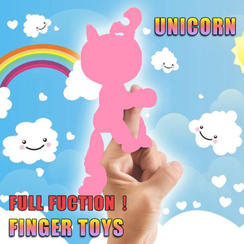 Pink Интерактивные пальчиковые детские игрушки обезьянки счастливый пакет обезьяны кукла Роза Единорог электронные игрушки для домашних животных игра для детей Dropshipi - Цвет: Pink