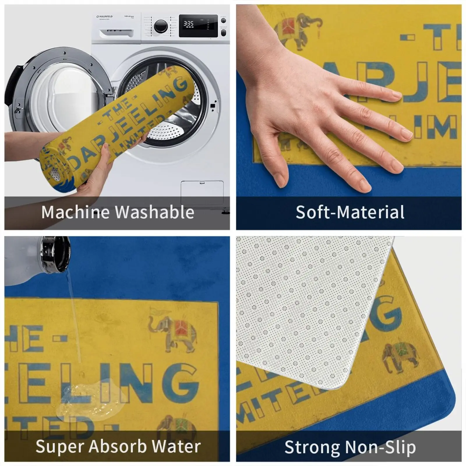 Лимитированный коврик Darjeeling подушка Мягкий Нескользящий Коврик Wes Anderson