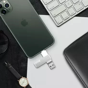 

USB3.1 single-port U disk Type-C dual interface high speed transmission 360 rotating aluminum alloy material smart APP