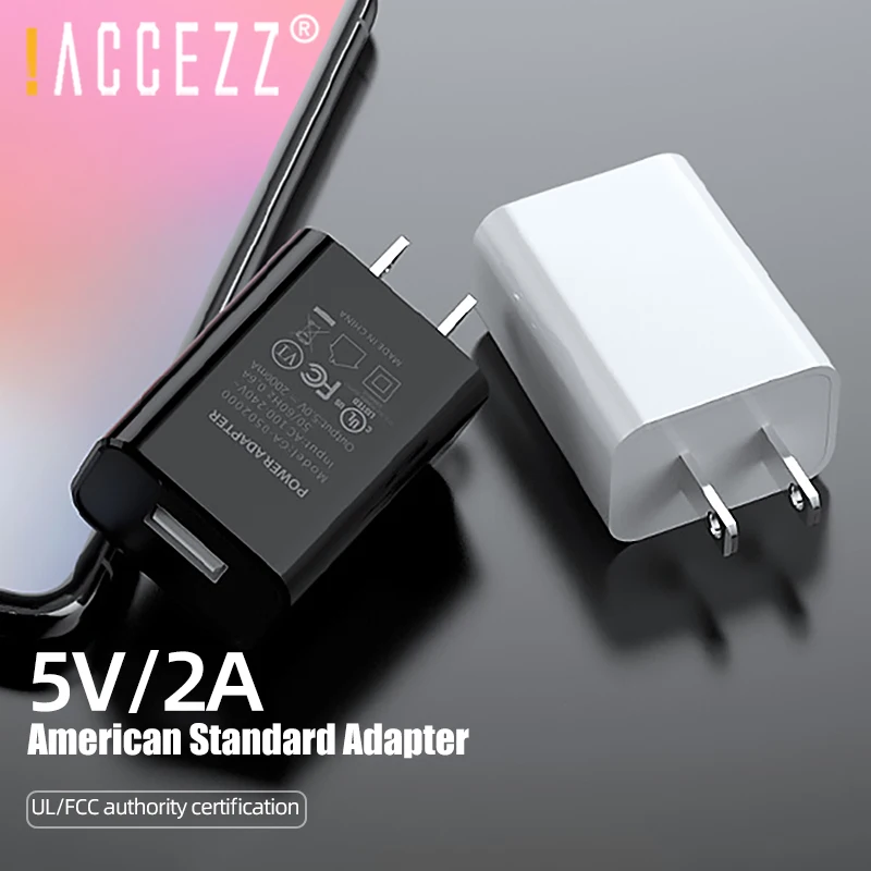 

!ACCEZZ 5V 2A EU US Plug USB Fast Charging Charger For iPhone 11 Pro iPad For Samsung S8 Huawei Xiaomi Wall Mobile Phone Charger