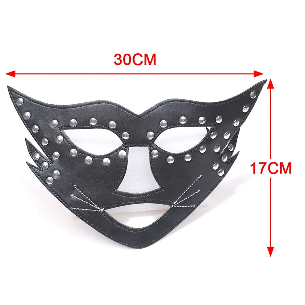 Черный бондаж кошка женская маска Маскарадная для Хэллоуина украшение взрослых