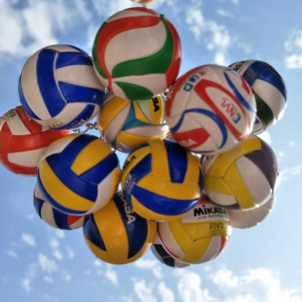 Мини волейбол брелок Спортивная Подарочный автомобильный мяч для ключей кольцо