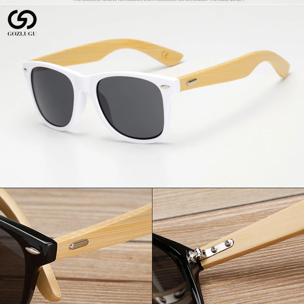 Мужские и женские бамбуковые солнцезащитные очки 20 шт./компл. с логотипом на