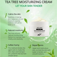 tea tree moisturizing cream deep cleaning hydration shrink pores acne scar remover pimple refreshing smoothing texture skin care