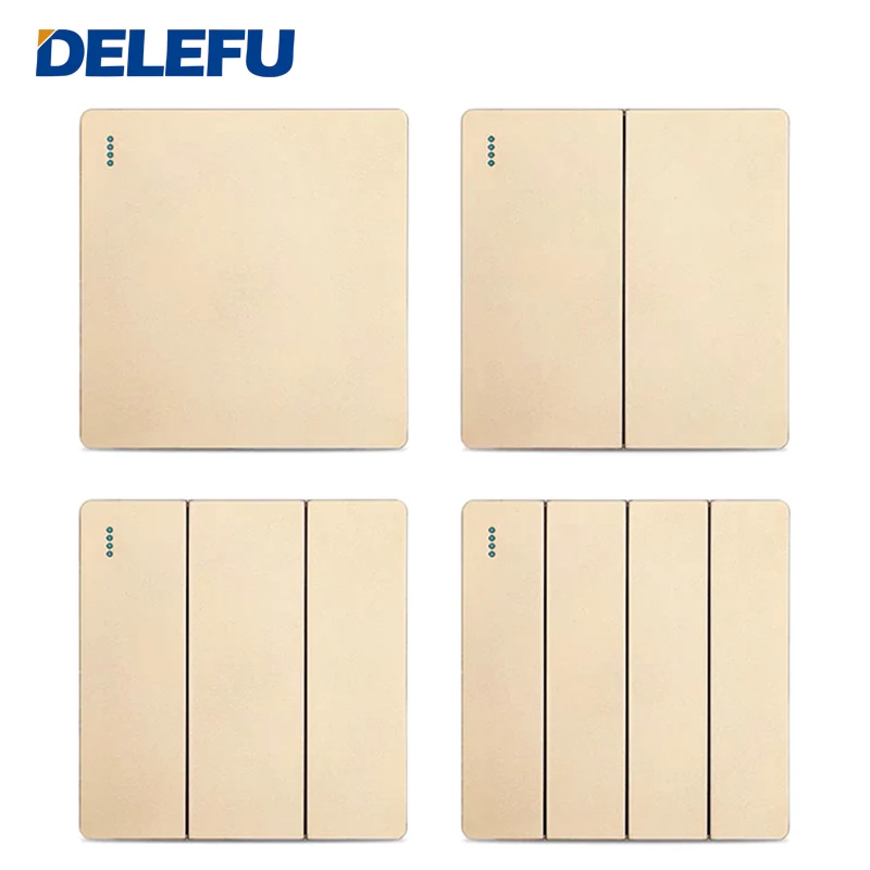 Стандартная Роскошная золотая панель из поликарбоната EU RU FR 10 А 250 В две группы