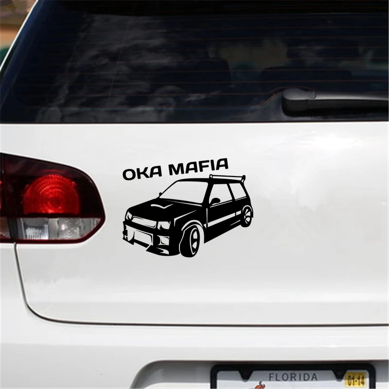 CK2973#20*15cm Oka Mafia reflective funny car sticker vinyl decal silver/black car auto stickers for car bumper/rear window - Название цвета: CK2973  Black