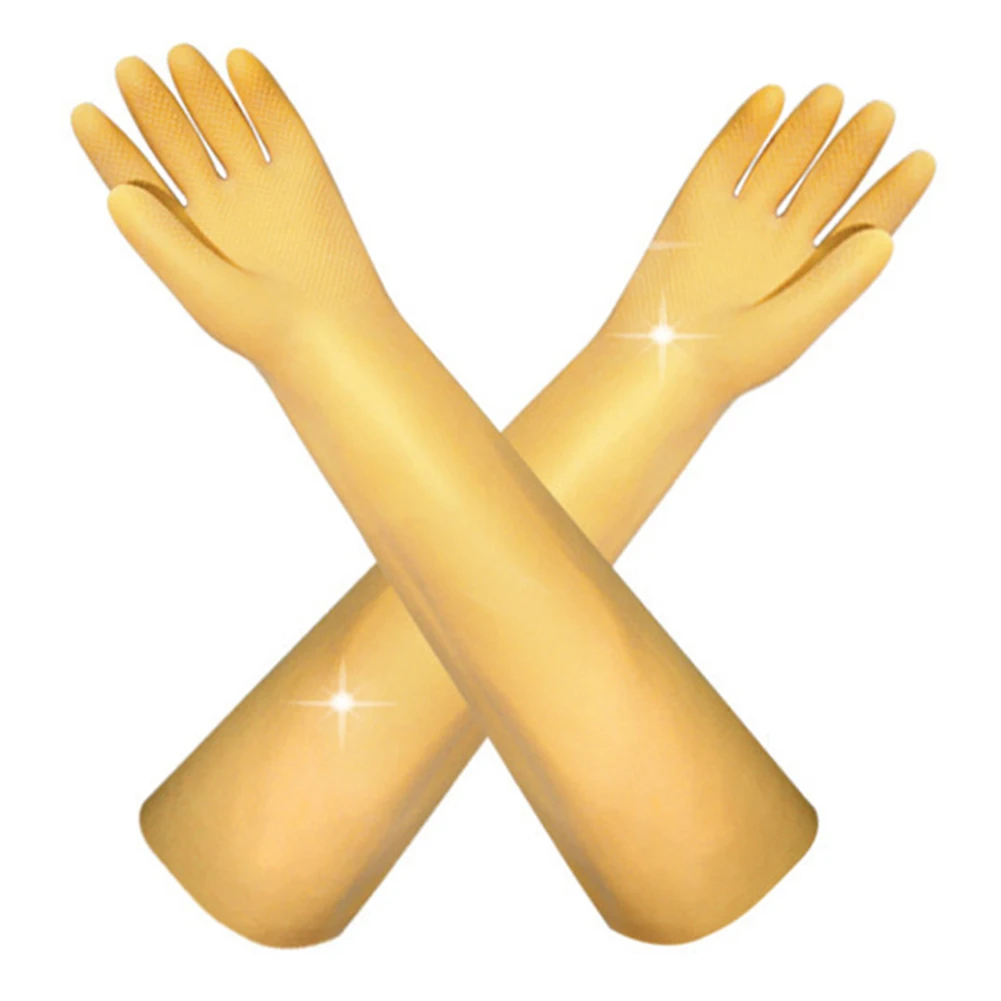 Защитные перчатки 30/40/50/60 см кислотостойкие химические латексные промышленные