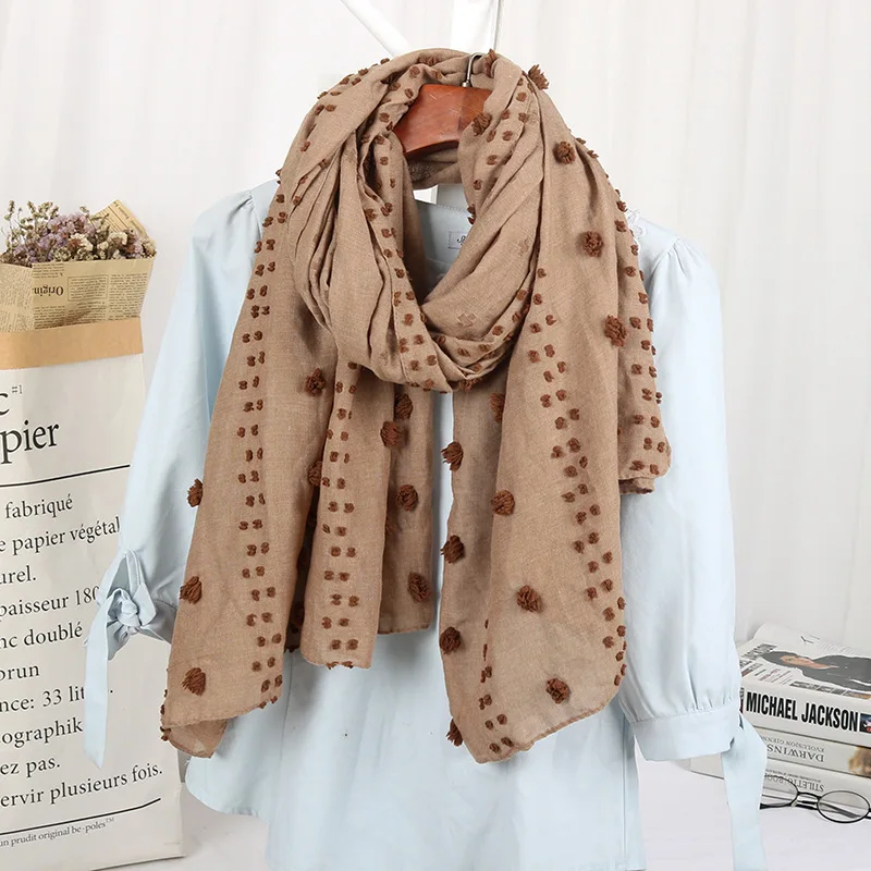 Женский однотонный хлопковый шарф 12 цветов 10 шт./лот 2019| |