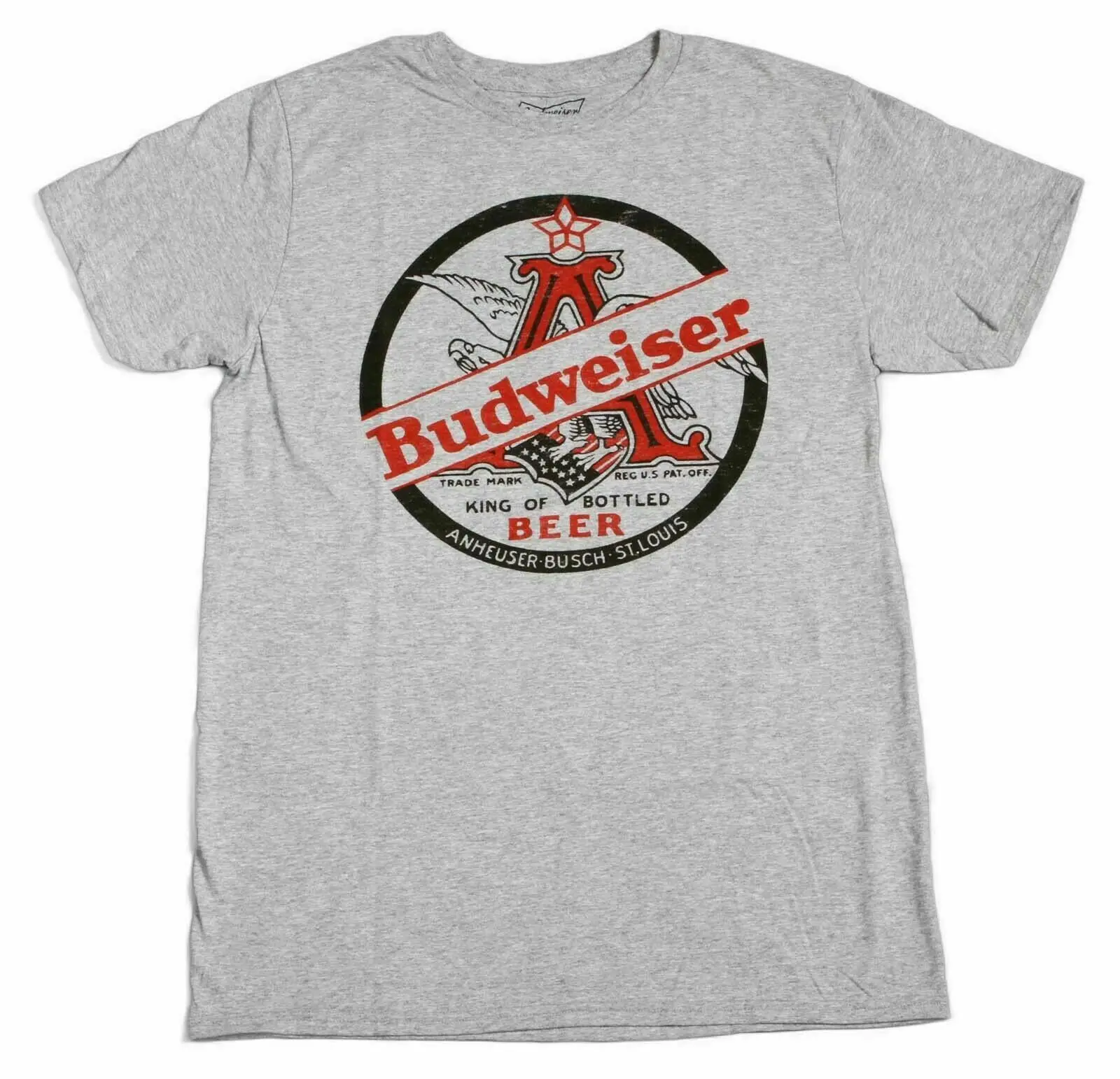 Budweiser король бутилированного пива винтажная Классическая футболка с логотипом