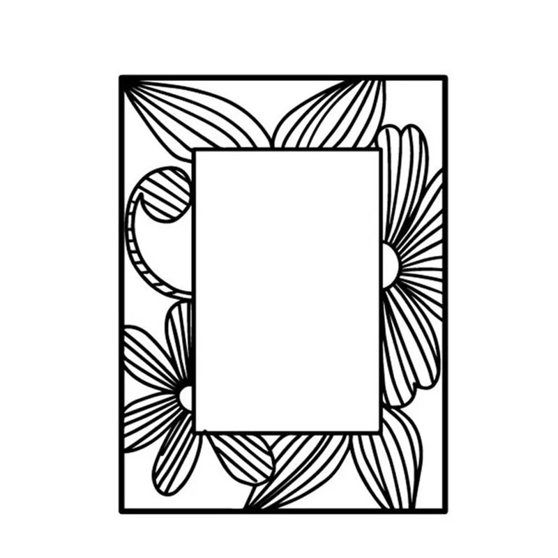 YaMinSanNiO цветок границы фон металлические режущие штампы для скрапбукинга карты