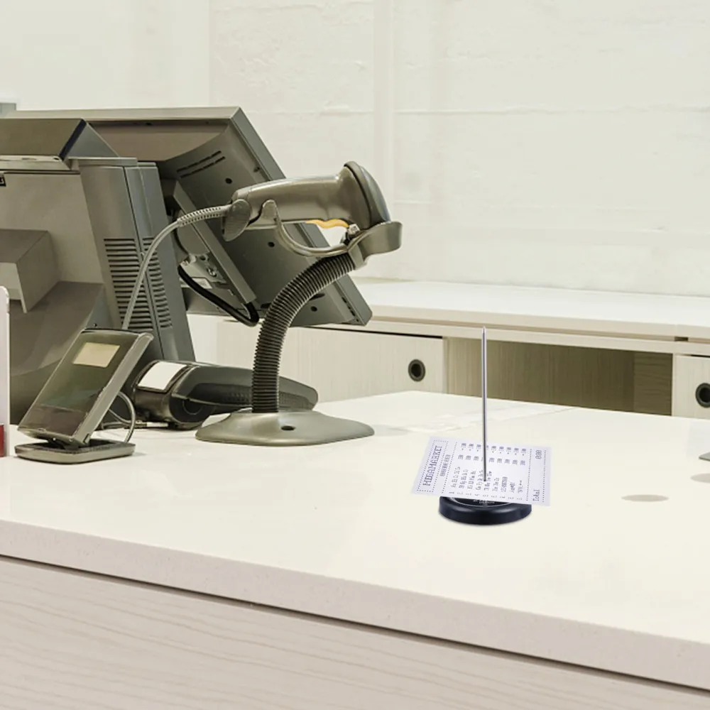 

2 Pcs Paper Memo Holders Metal Receipt Holders Office Bill Holders Spike Stick