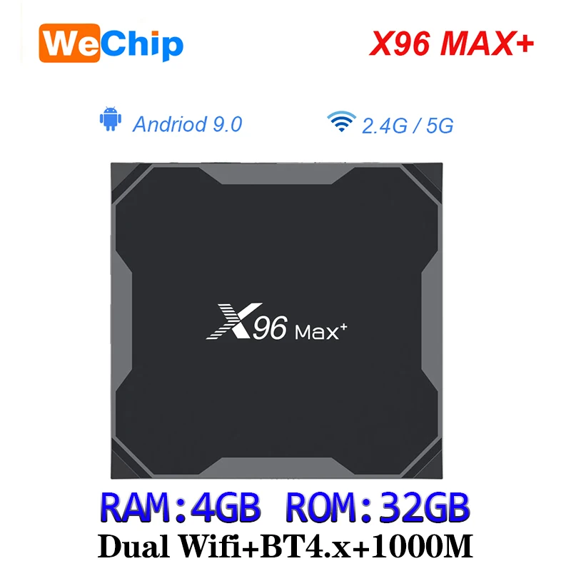 4GB32GB X96 MAX Plus Android 9,0 8K видео плеер 2,4G и 5G двойной Wifi Amlogice S905X3 tv BOX 4GB32GB64GB 2GB16GB Youtube HD 1000M LAN Smart - Цвет: 4GB32GB