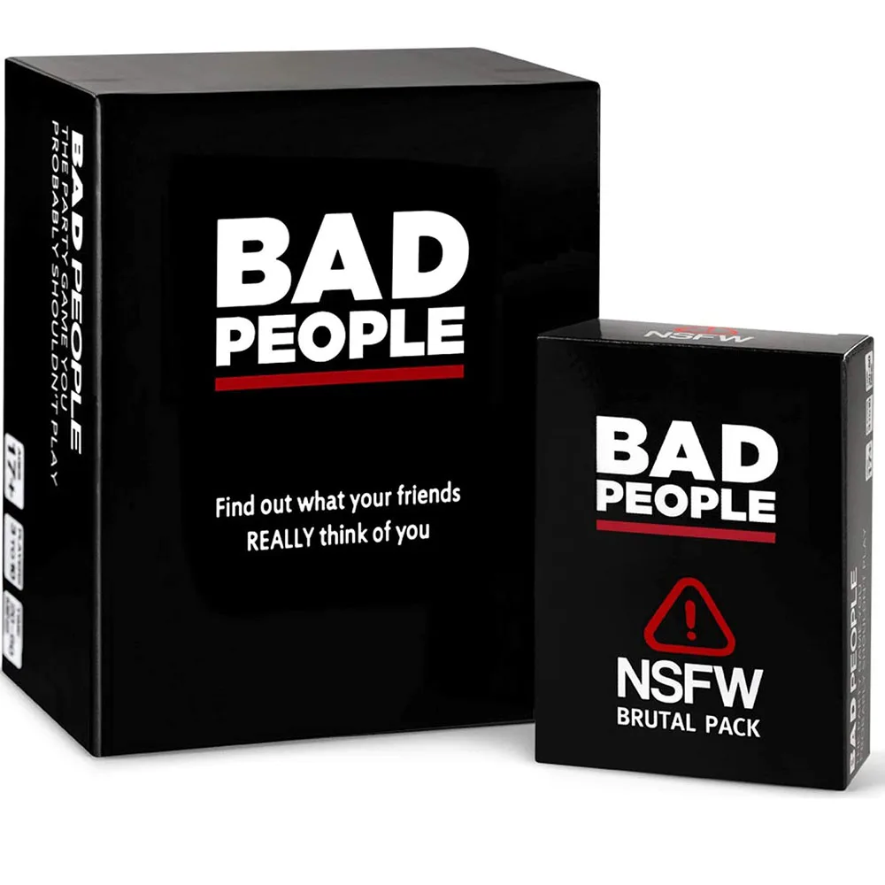 

New BAD PEOPLE Party Game NSFW Expansion Pack Card Game High Quality Board Game Find Out What Your Friends Really Think of You