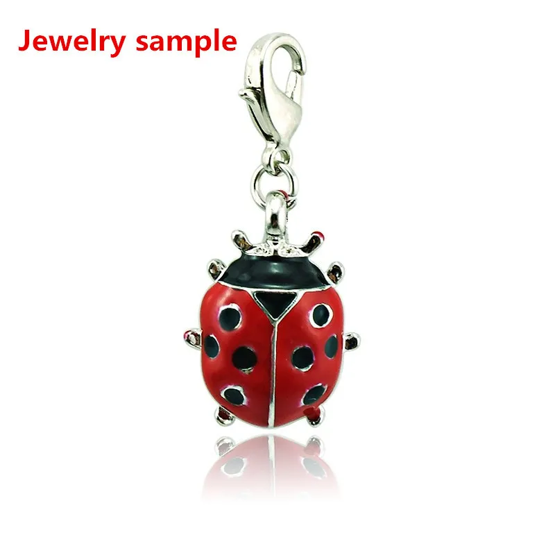 

10Pcs Lovely Ladybird Ladybug Lady Beetles Enamel Charms Pendant for DIY Bracelet Anklet Necklace Earrings Jewelry Making 9*11mm