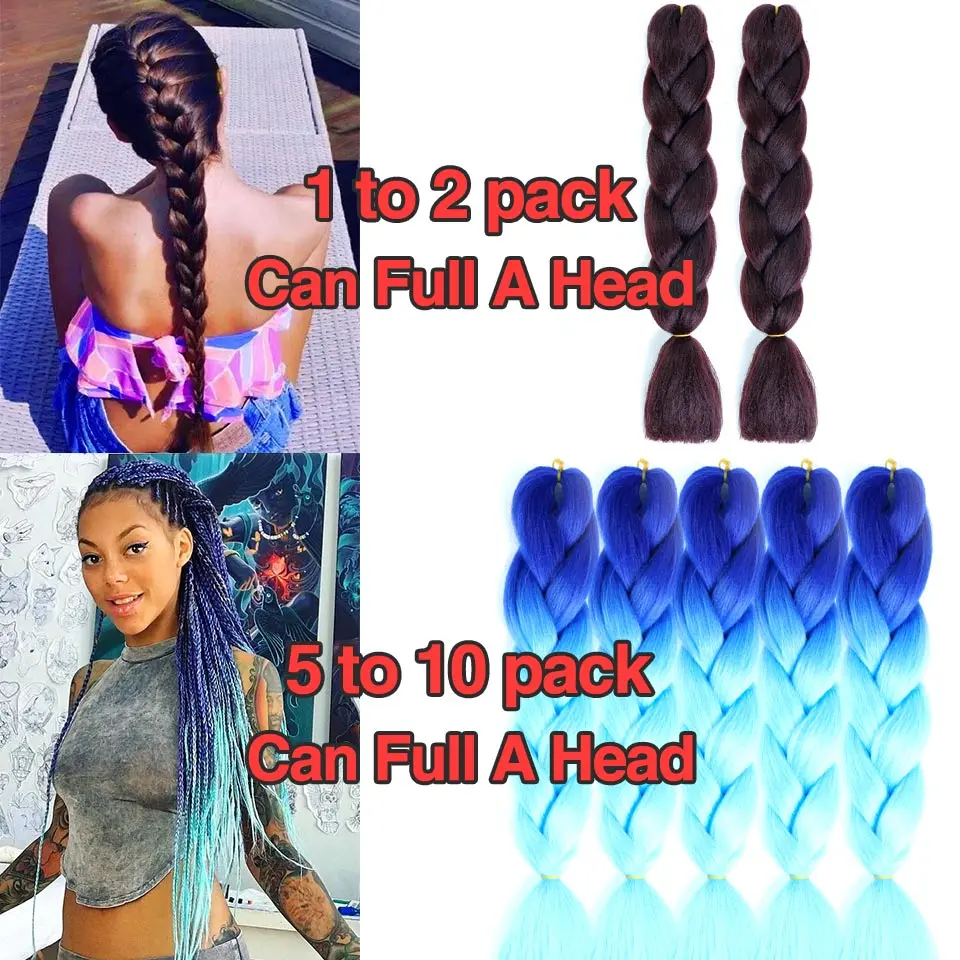 Free Shipping Jumbo Braiding Hair Accessorie 24 Inch Ombre Pre Stretched Wholesale Synthetic Hair Extension For Box Twist Braid