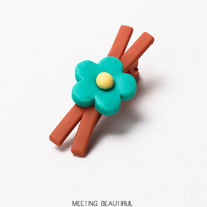 7 шт./лот х-образные заколки карамельный цвет цветок для волос красивый довольно