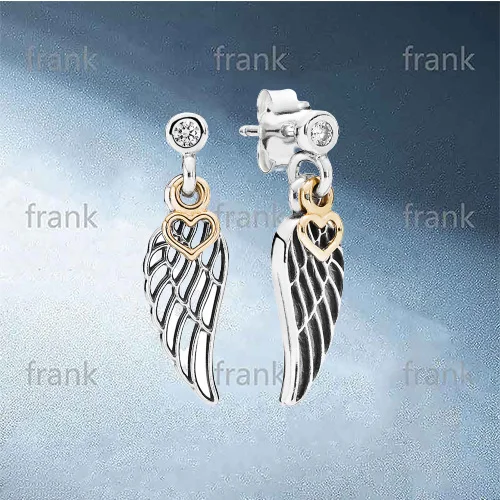

290583CZ LOVE & GUIDANCE SILVER HANGING EARRINGS