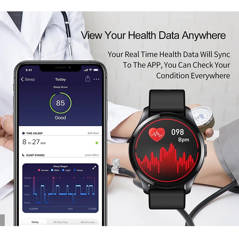 

T88 Smart Bracelet Full-Press Metal Shell, Real-Time Body Temperature Monitoring, Heart Rate Step Counter, Waterproof