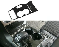 carbon fiber cover trim switch water cup holder navigation panel fit for jeep grand cherokee 2014 2018 car accessories