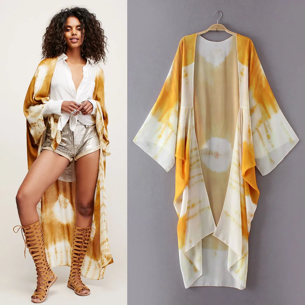 Винтажный женский кардиган-кимоно 2021 рубашка блузка летняя шифоновая женская с