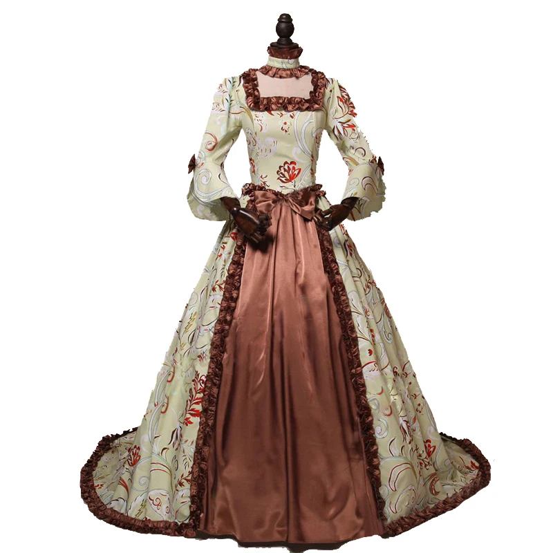 Женская одежда в готическом стиле Длинные атласные платья цвета шампанского