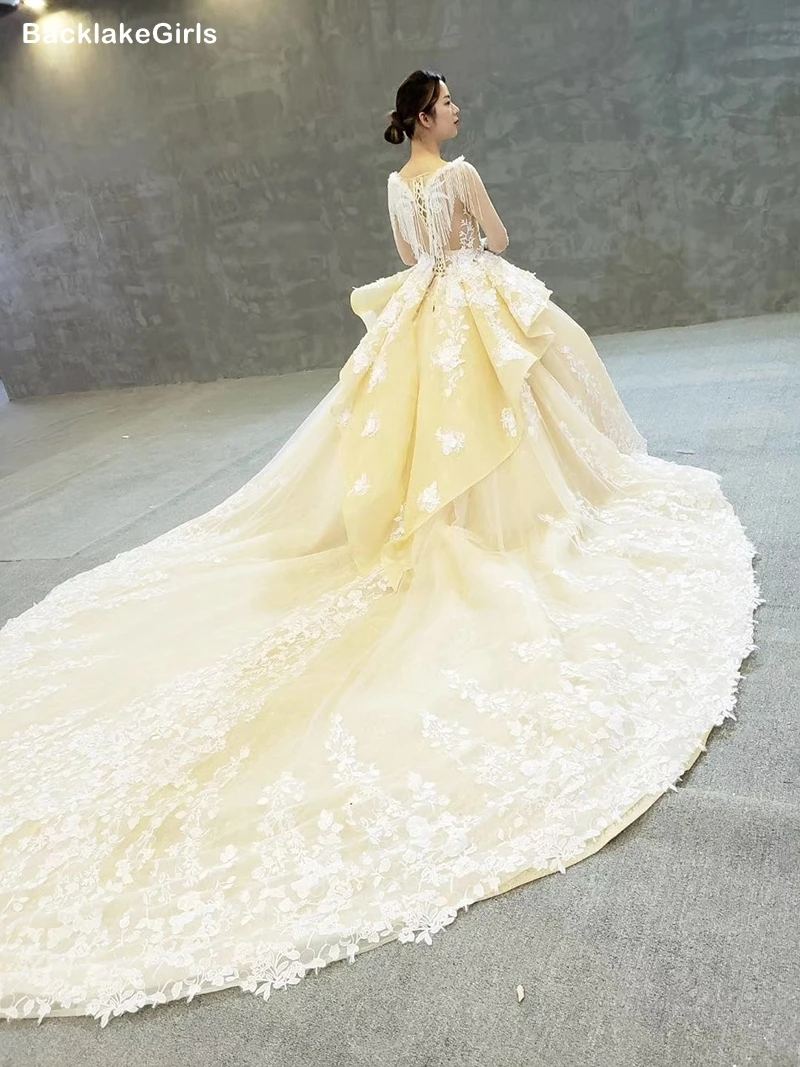 Свадебное платье цвета шампанского размера плюс Платья для женщин с круглым