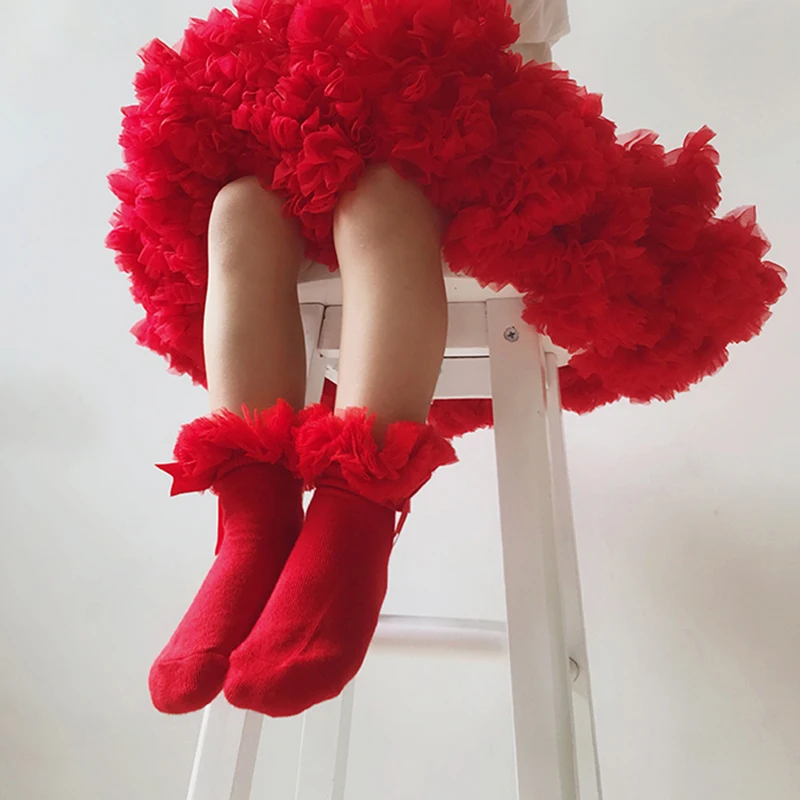 Детские газовые носки с бантиком ярких цветов 5 детские кружевные короткие