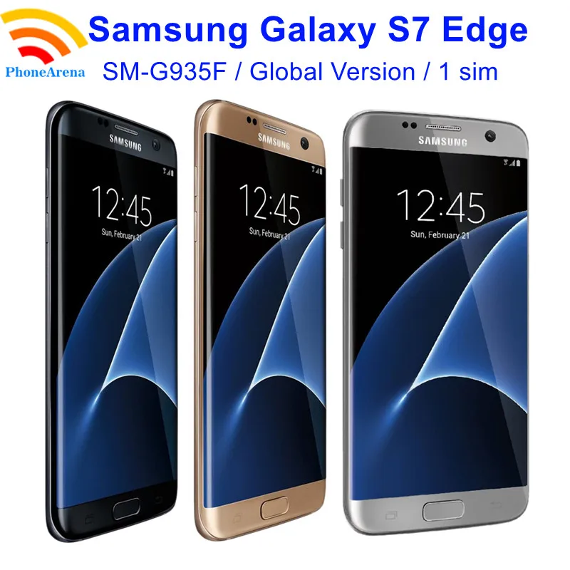 Samsung Galaxy S7 Edge G935F 5 5-дюймовый смартфон с восьмиядерным процессором ОЗУ 4 Гб ПЗУ 32 ГБ