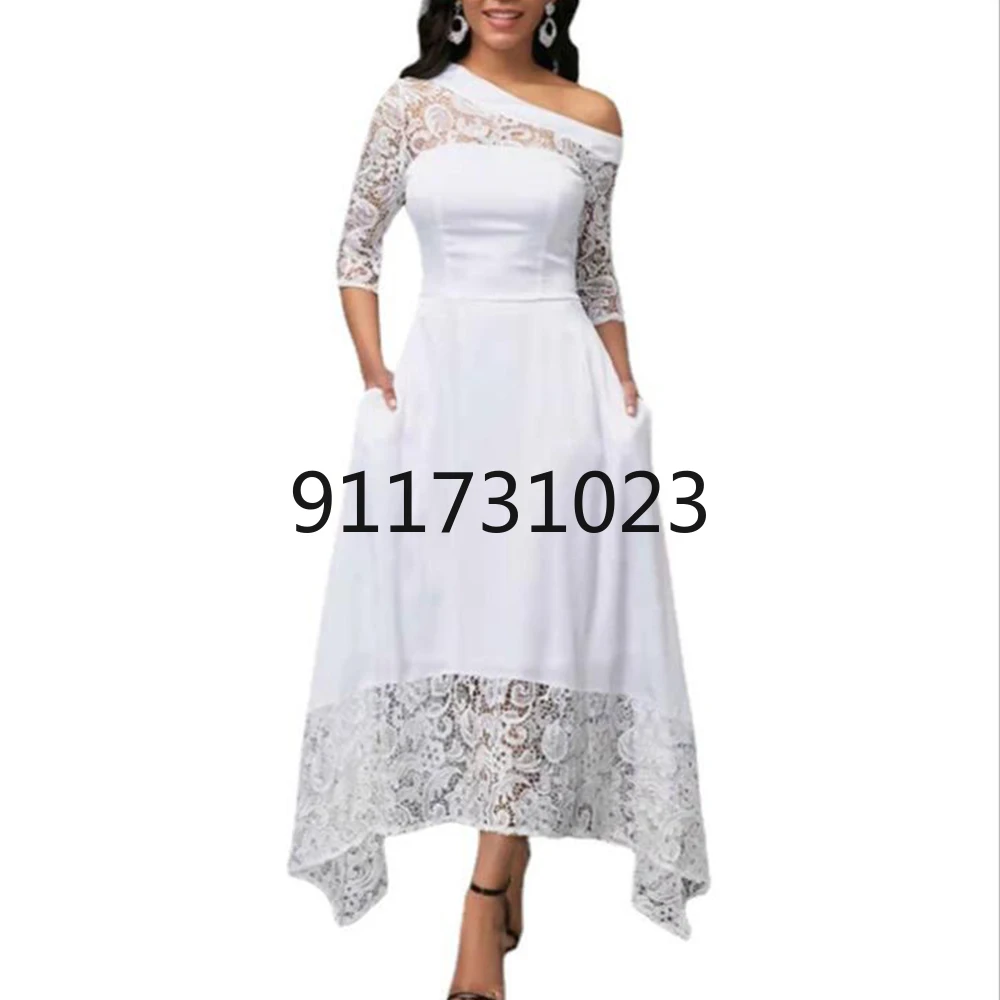 Женское асимметричное вечернее платье элегантное привлекательное длинное