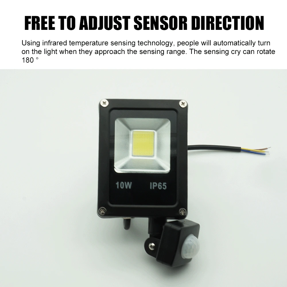 LED Flood Light 10w 30w 50w led exterio light outdoor WaterproofIP65 220V led reflectorr Lmap Motion Sensor Floodlight Spotlight
