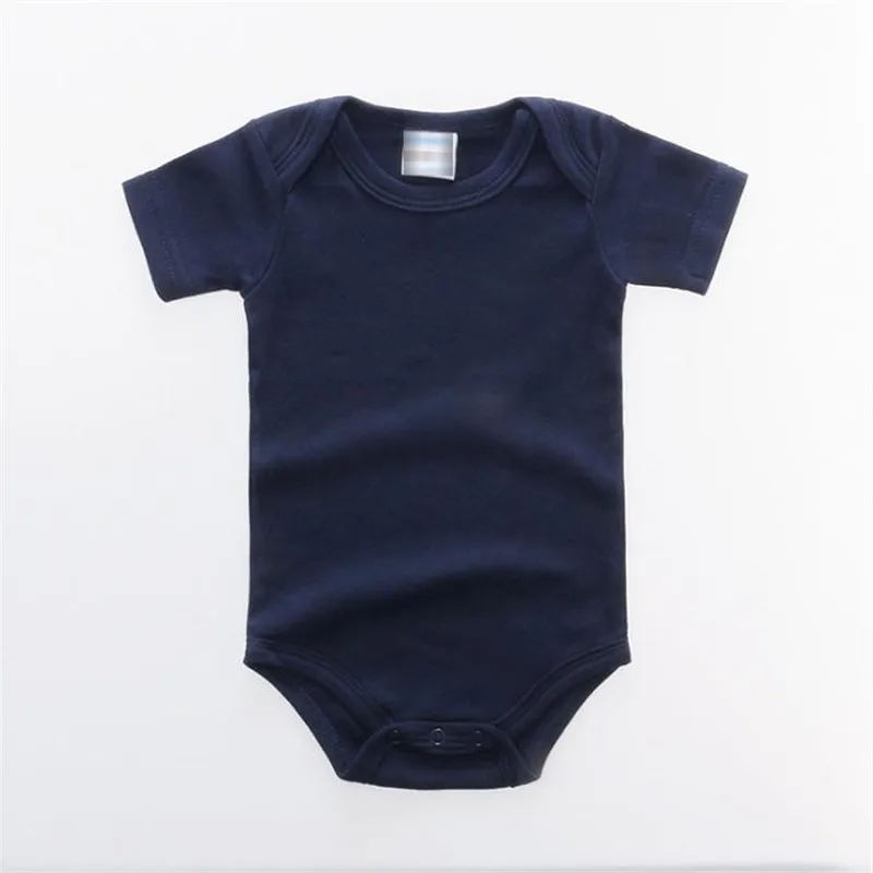 Однотонная Одежда для новорожденных мальчиков Летний комбинезон с короткими