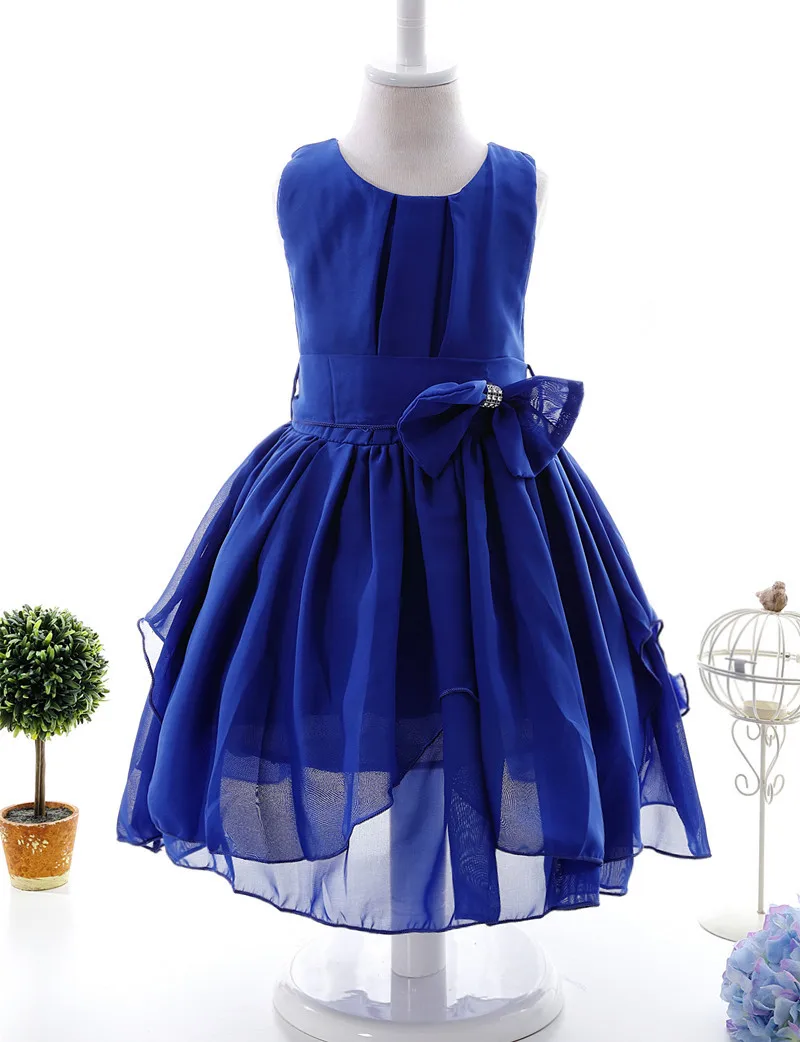 Шифоновое платье для девочек с бантом на поясе|Цветочные платья девочек| |