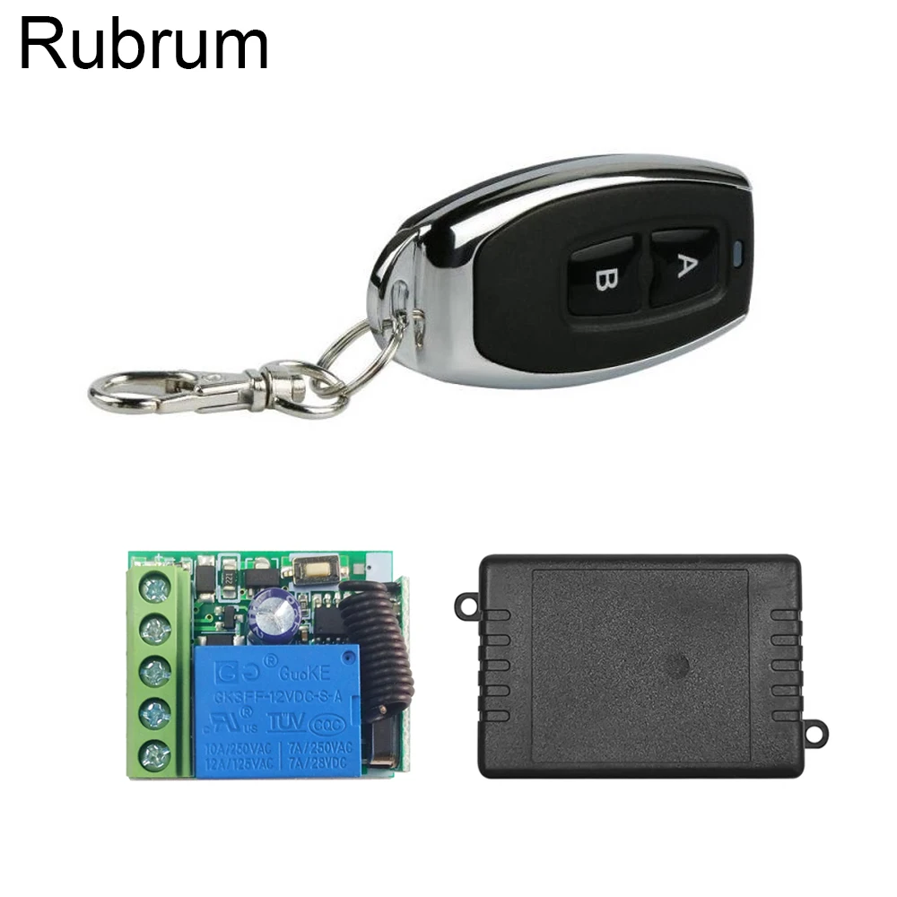 Rubrum 433MHz универсальный беспроводной пульт дистанционного управления DC 12V 1CH RF реле