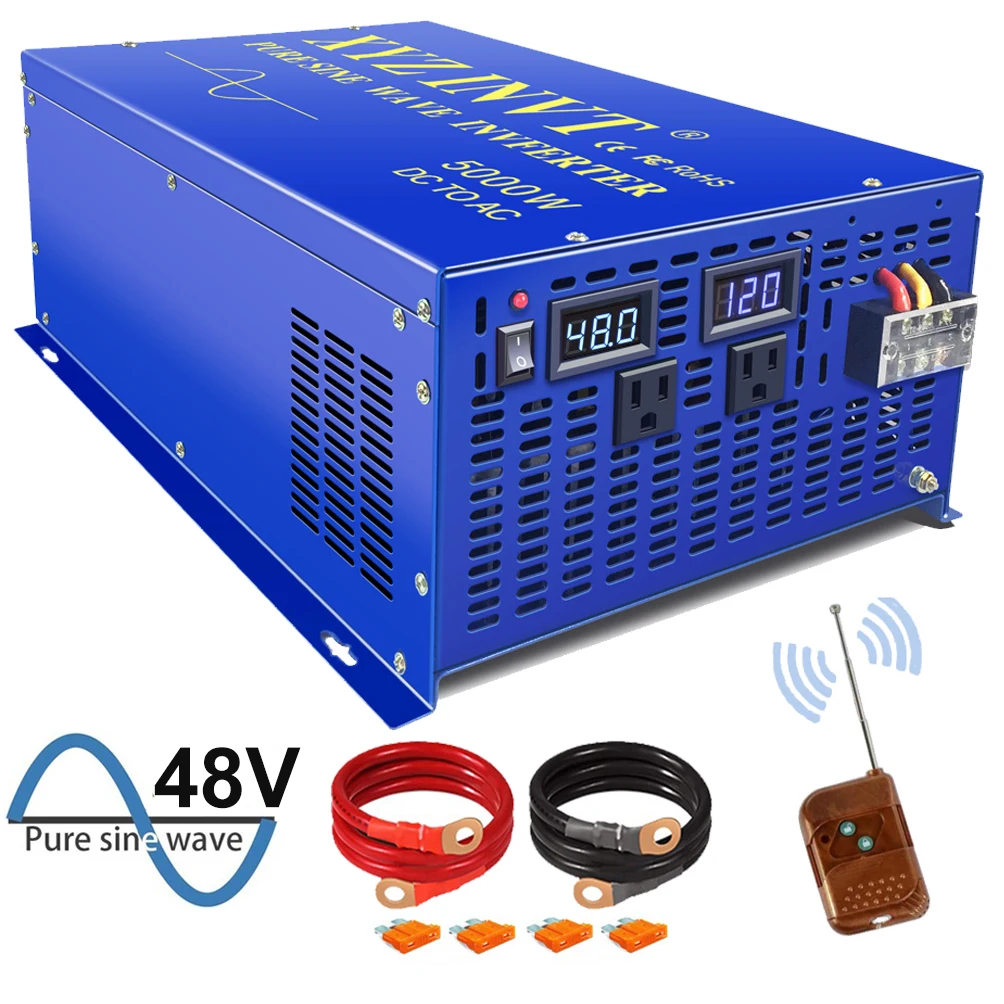 XYZ INVT 5000 ватт Мощность преобразователь 12v 24v 36v 48v Инвертор постоянного тока в