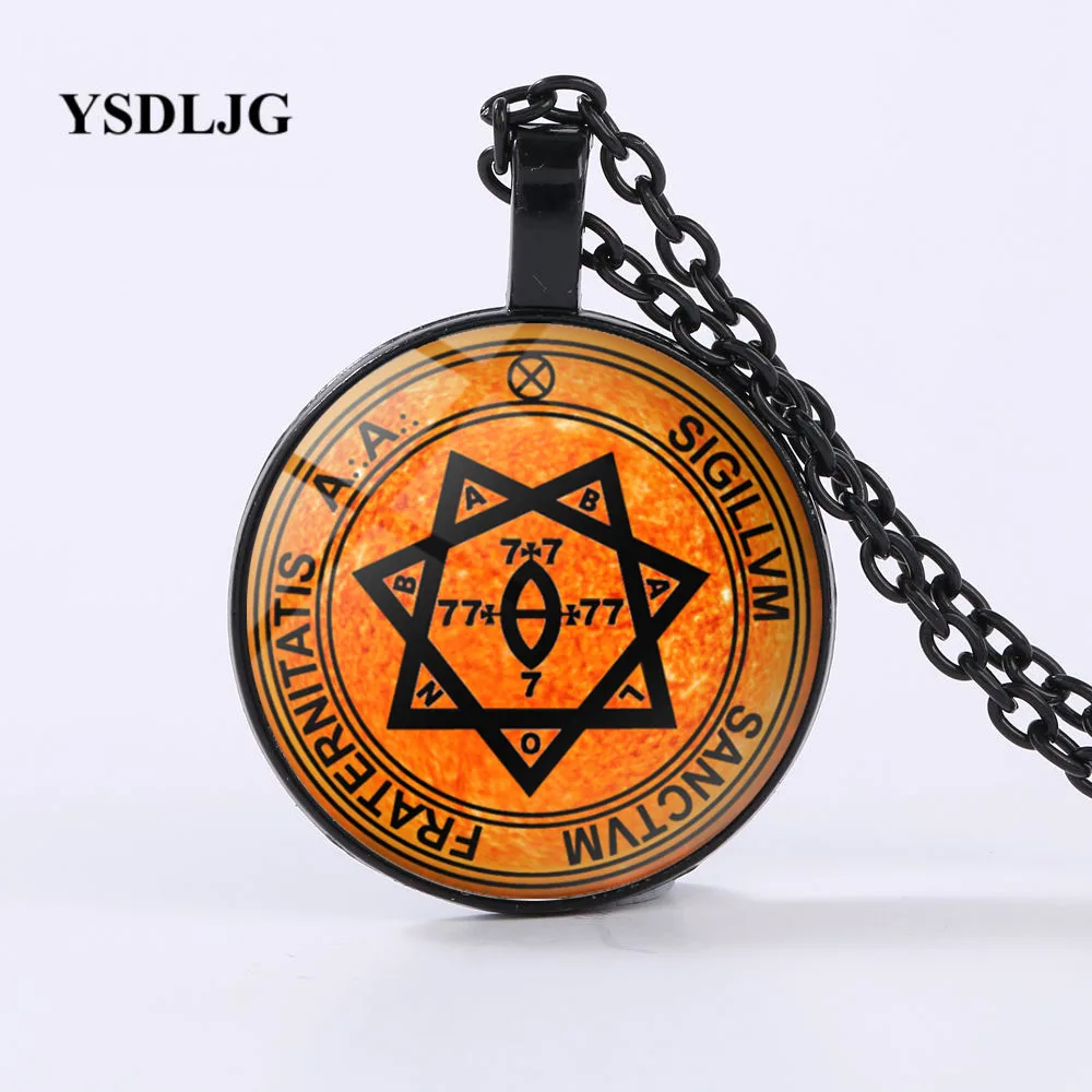 GDRGYB Esoteric ожерелье-Argentum Astrum Sun Seal Thelema-оккультное ожерелье с подвеской Aleister Crowley |