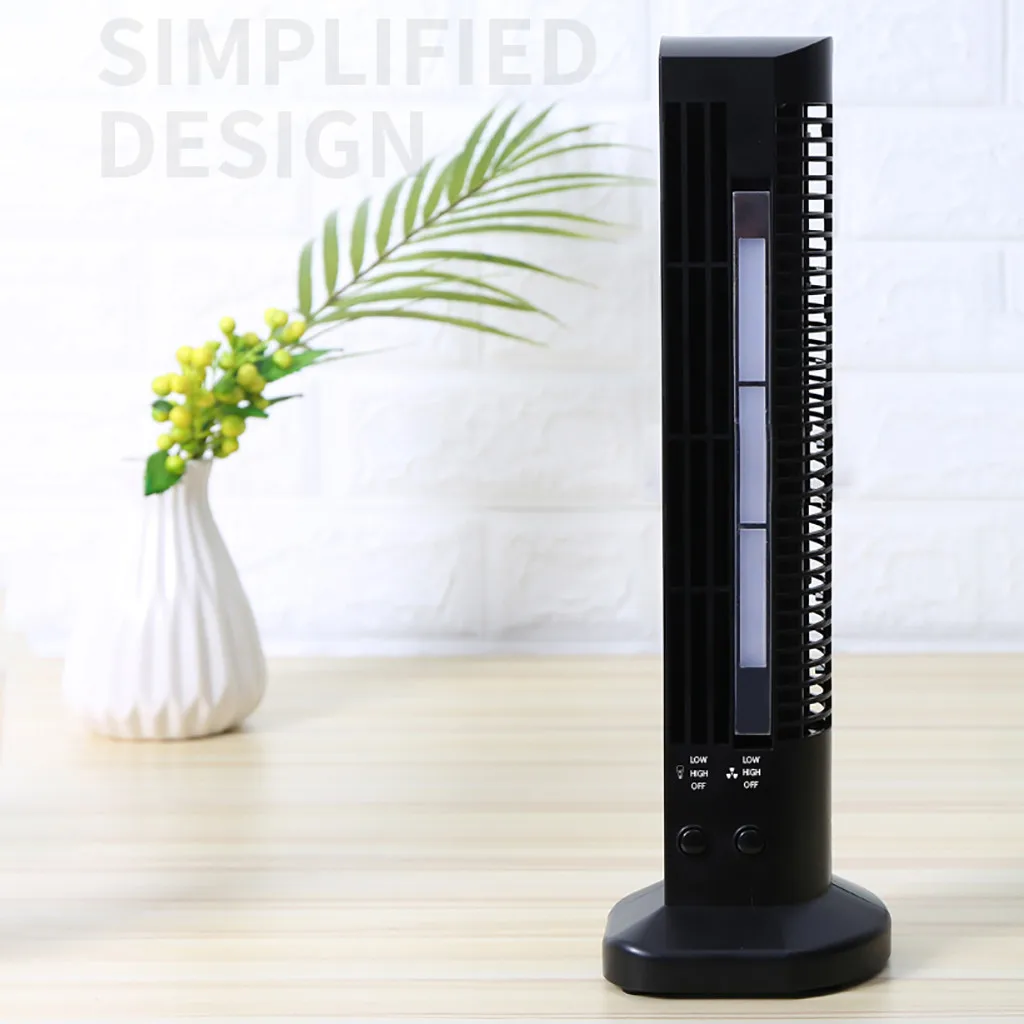 Мини вентилятор охлаждения без листьев 2 в 1 Usb со светодиодсветильник кой