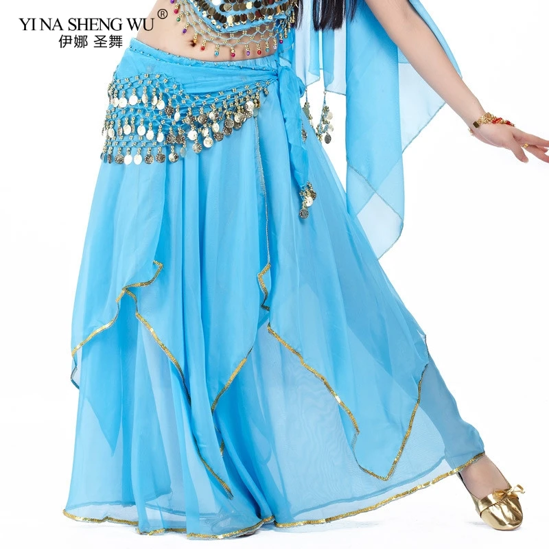 Belly Dance Skirt Professional Competition Sexy Chiffon For Women Costume Dancer 9 Color New | Тематическая одежда и