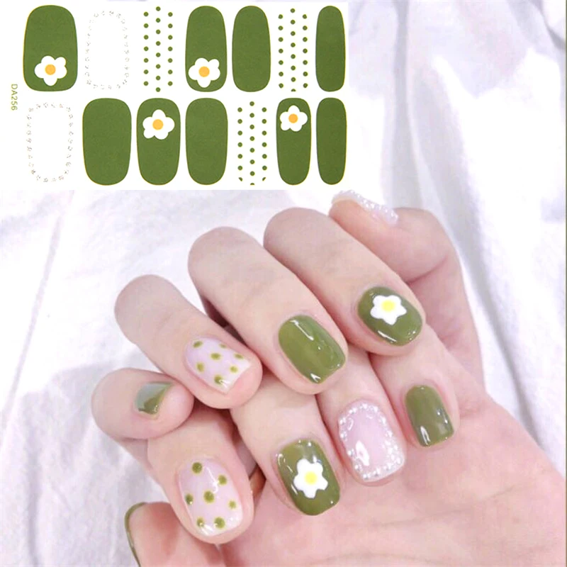 1 лист Новая мода DA256 наклейки для ногтей авокадо зеленый цвет летние стили